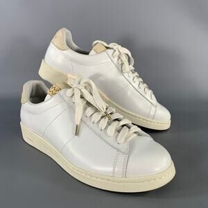 VISVIM Size 9.5 White Leather Lace Up Sneakers